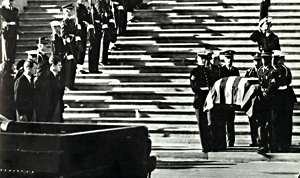 John F Kennedy coffin